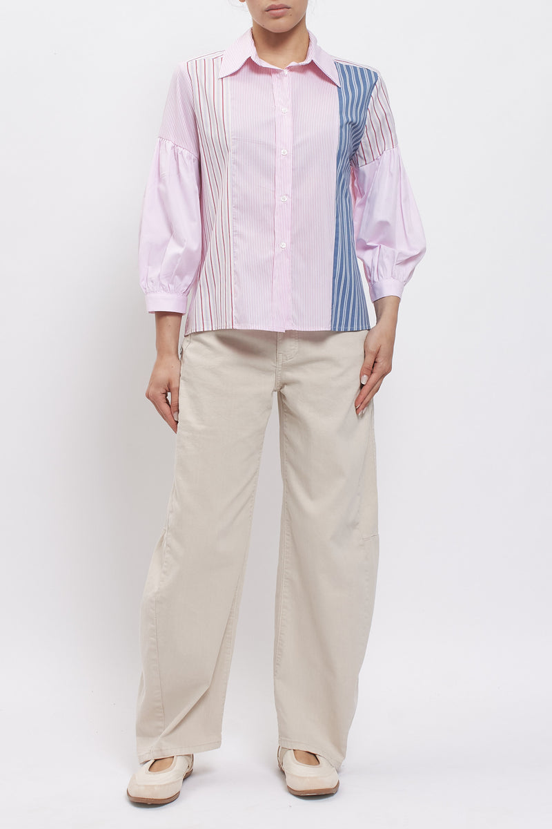 Camicia patchwork oversize