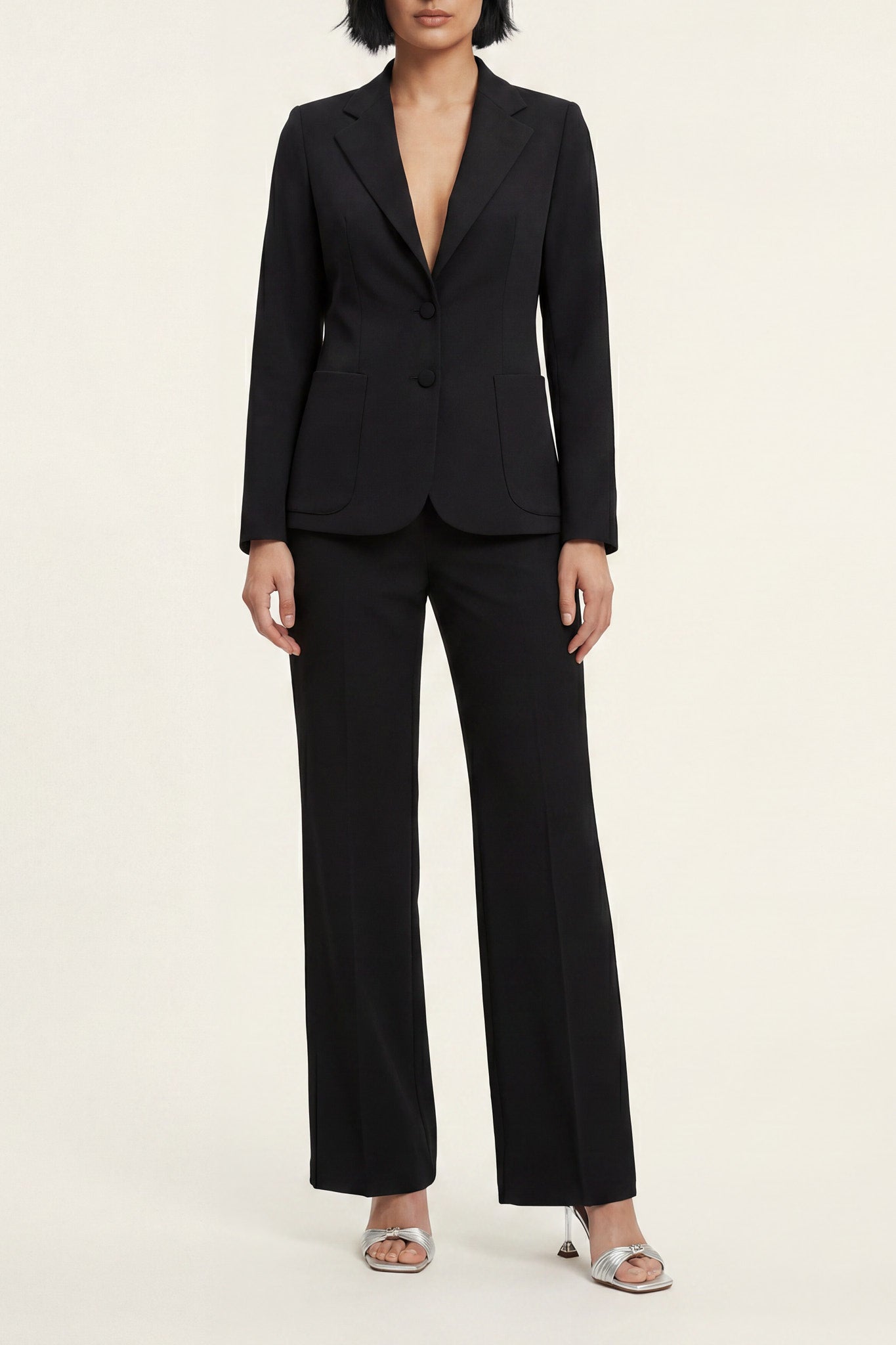 Giacca slim fit con bottoni foderati