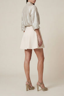 Bomber cropped in lurex