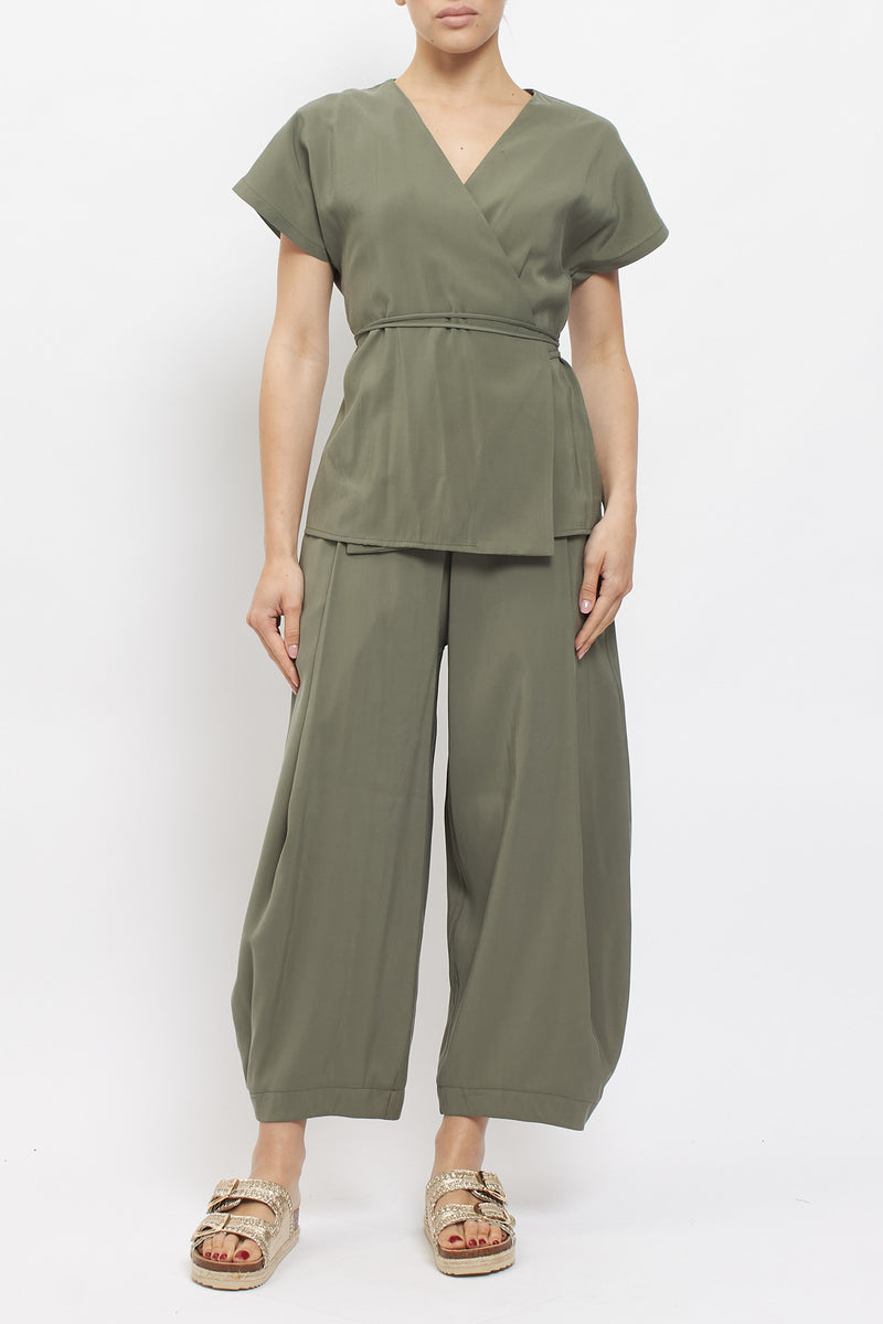 Camicia con incrocio a portafoglio