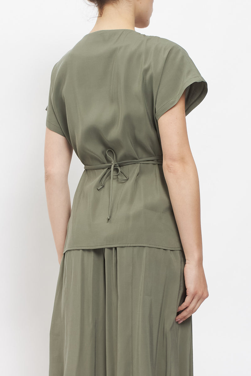 Camicia con incrocio a portafoglio