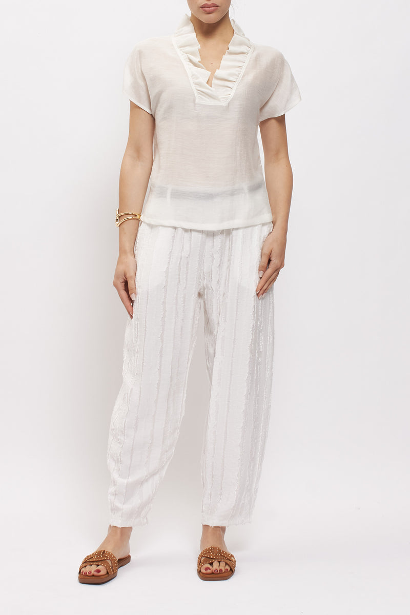 Blusa con rouches