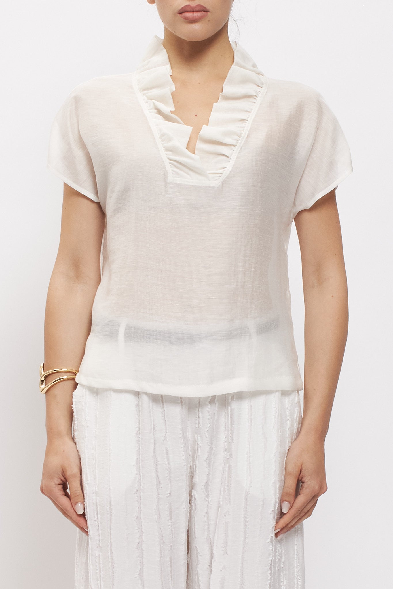 Blusa con rouches
