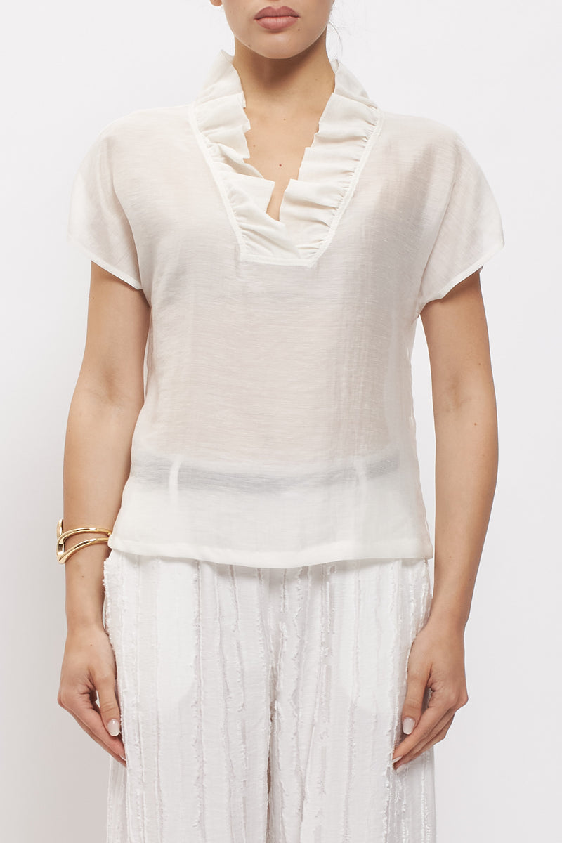Blusa con rouches