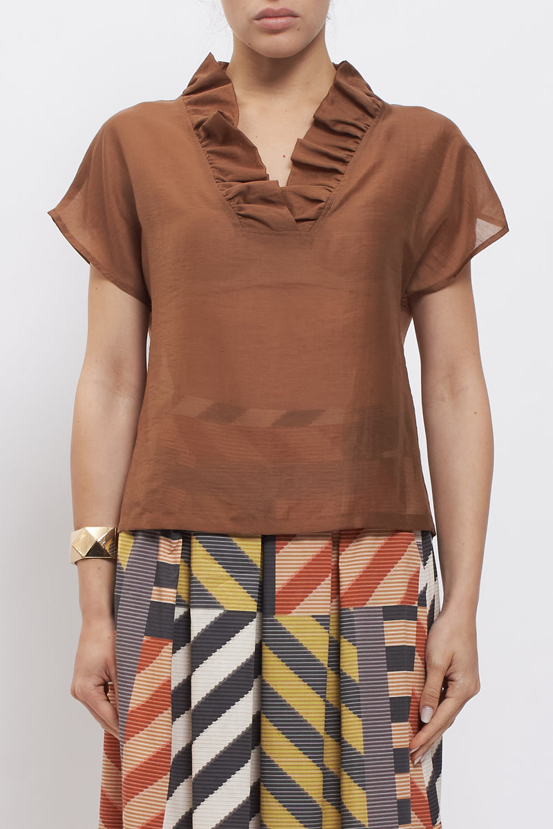Blusa con rouches
