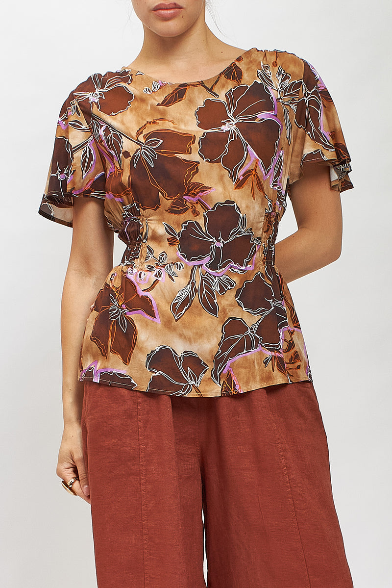 Blusa con manica volan