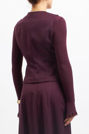 Gilet con alamari in tessuto