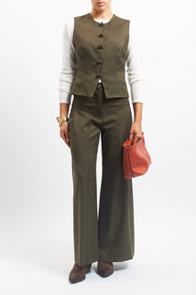 Gilet con alamari in tessuto