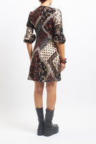 Abito corto con fantasia patchwork