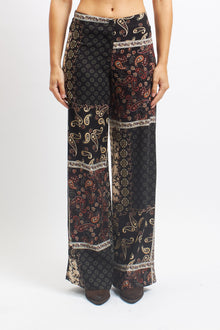 Pantalone palazzo con fantasia Patchwork