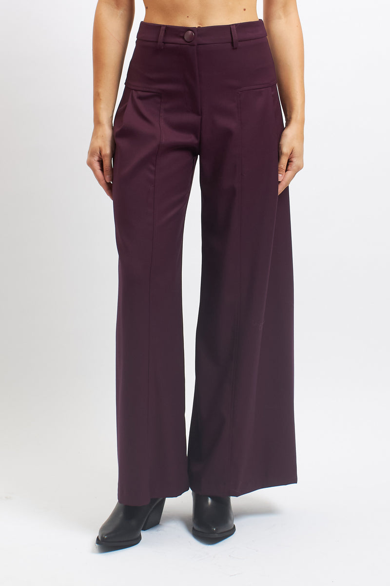 Pantalone palazzo con pinces