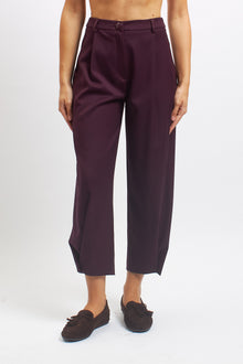 Pantalone barrel con bottoni