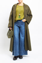 Cappotto lungo con cinta