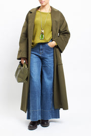 Cappotto lungo con cinta