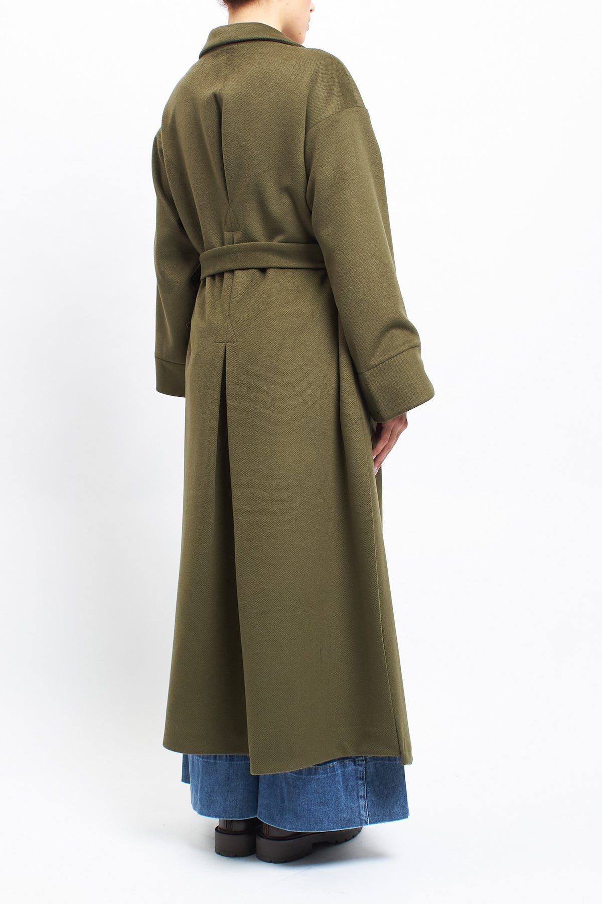 Cappotto lungo con cinta