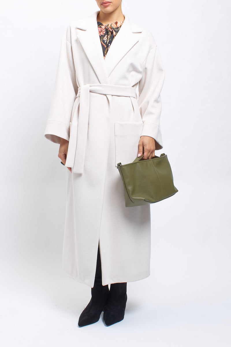 Cappotto lungo con cinta