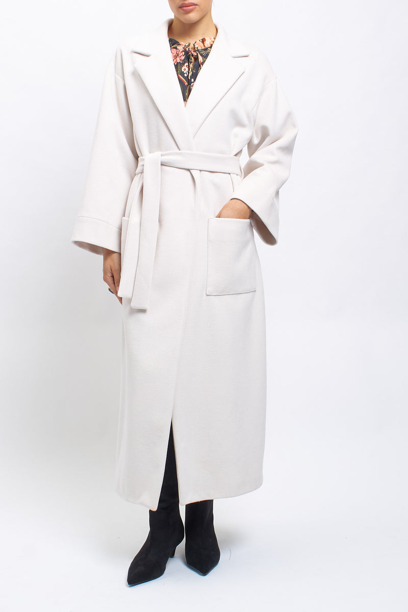 Cappotto lungo con cinta