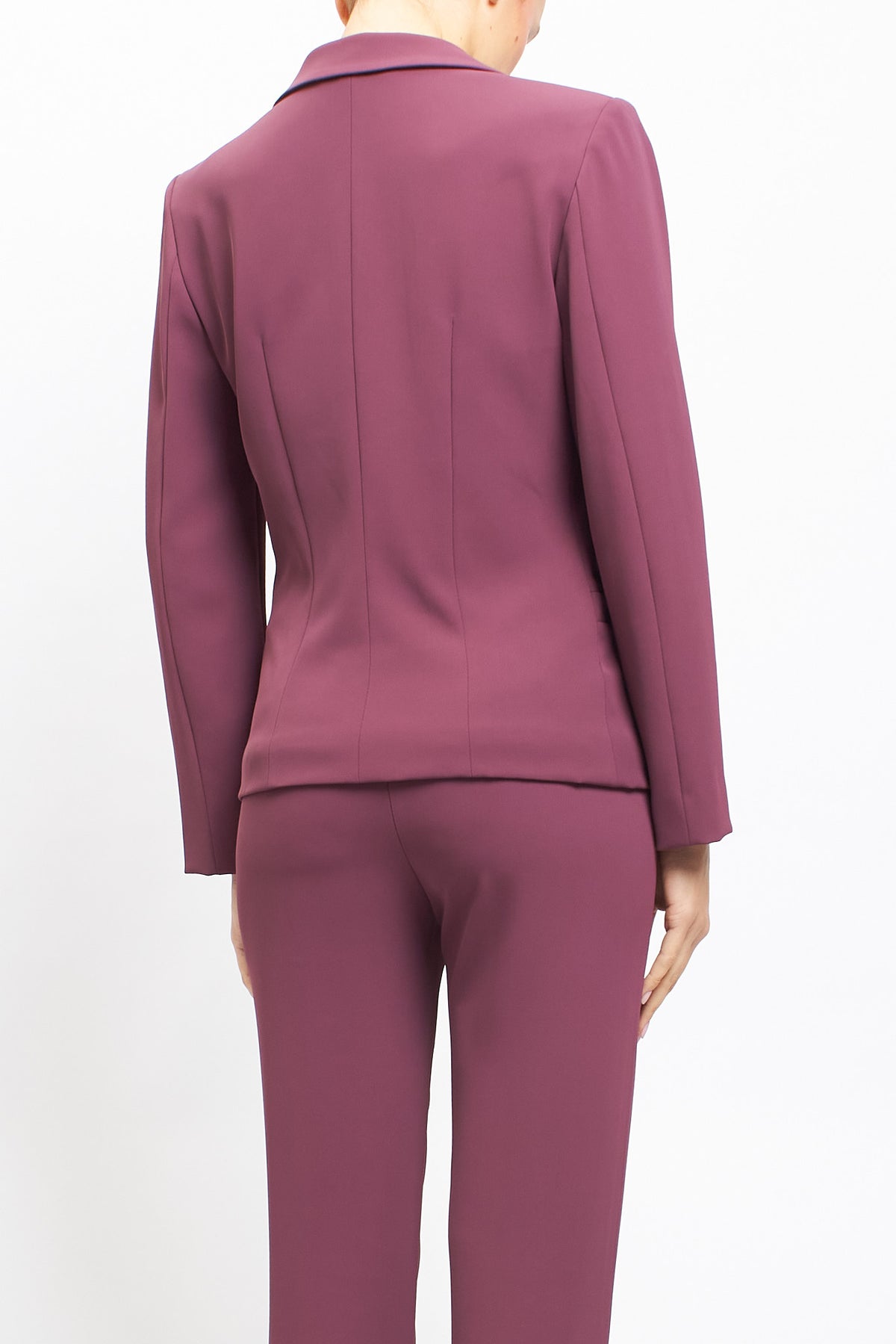 Slim fit jacket with ruffles