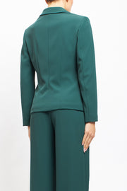 Slim-fit jacket with ruffles