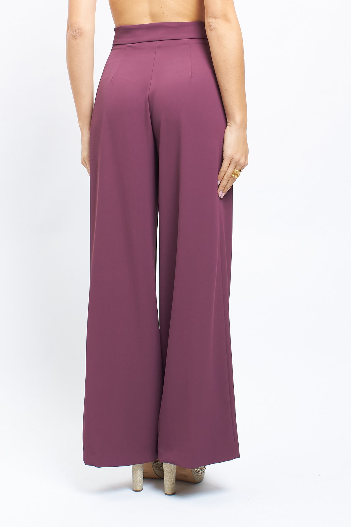 Pantalone palazzo con pinces