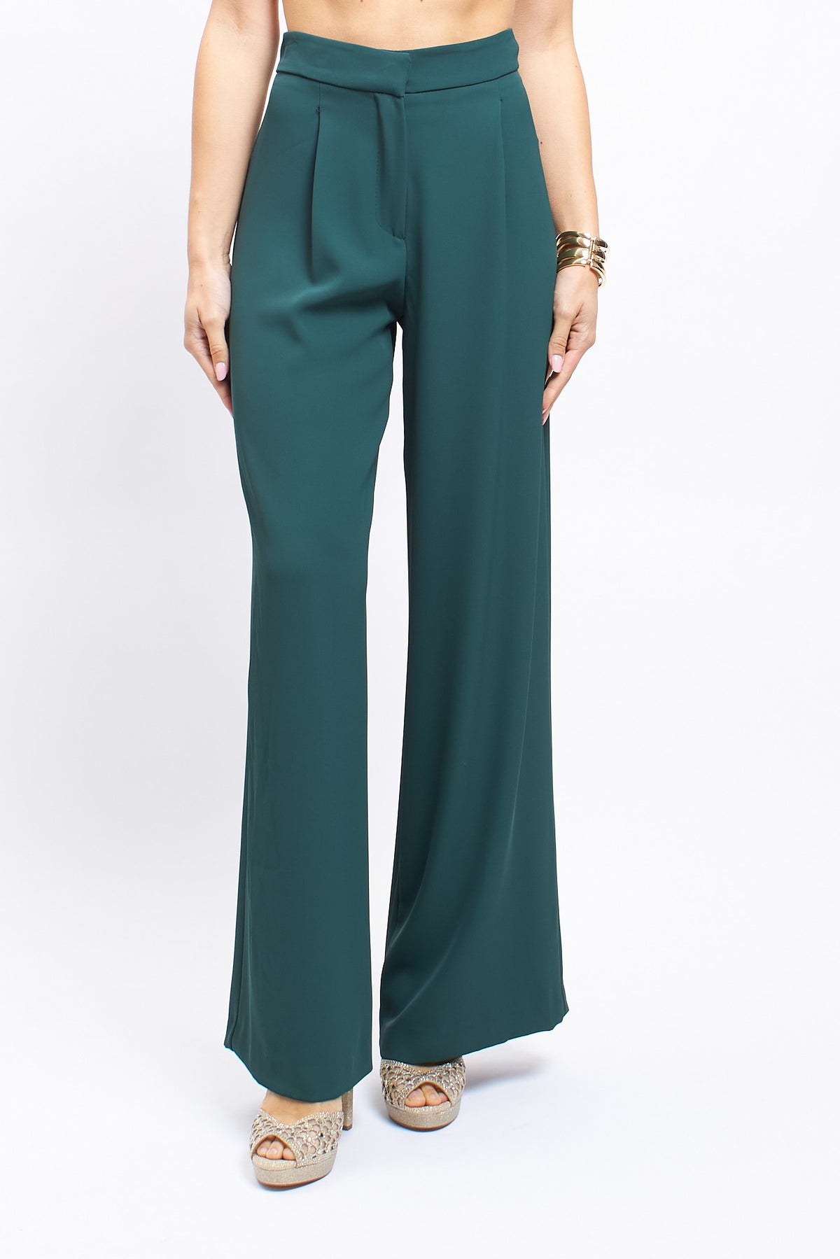 Pantalone palazzo con pinces