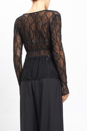 Blusa in pizzo con bottoni