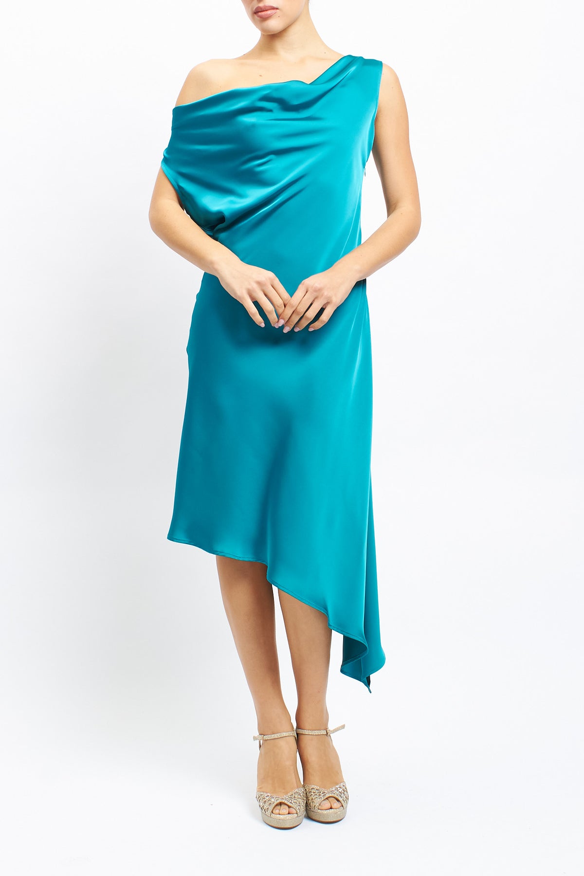 Asymmetric midi dress
