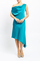 Asymmetric midi dress