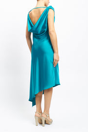 Asymmetric midi dress