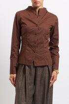 Camicia con scollo alla coreana