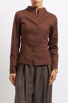 Camicia con scollo alla coreana