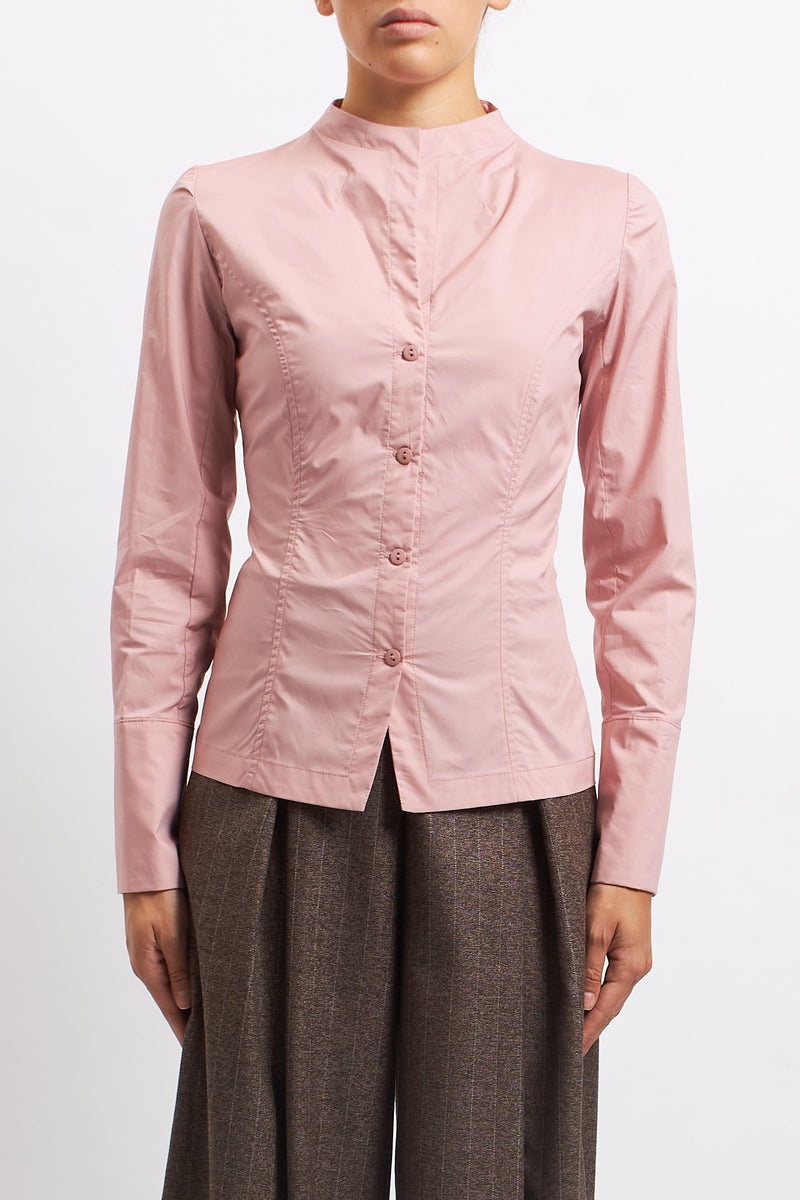 Camicia con scollo alla coreana