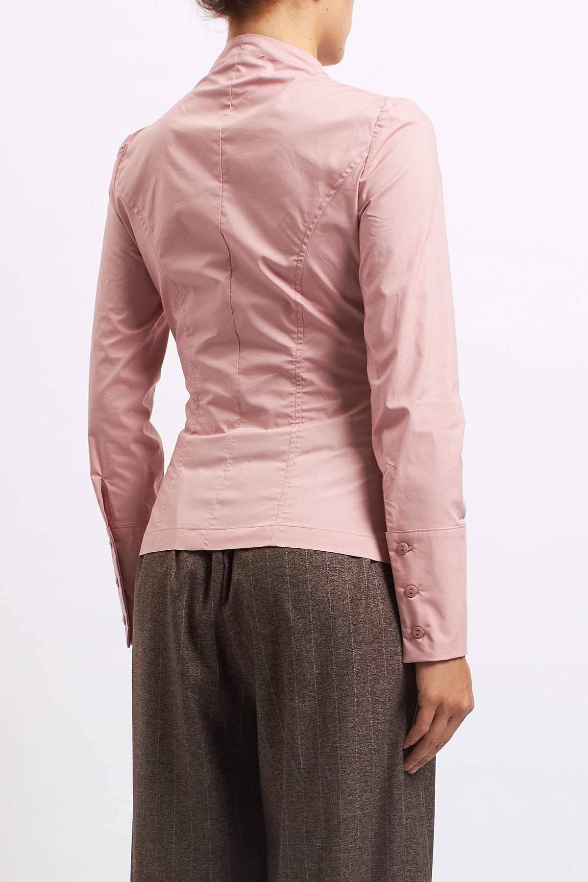 Camicia con scollo alla coreana