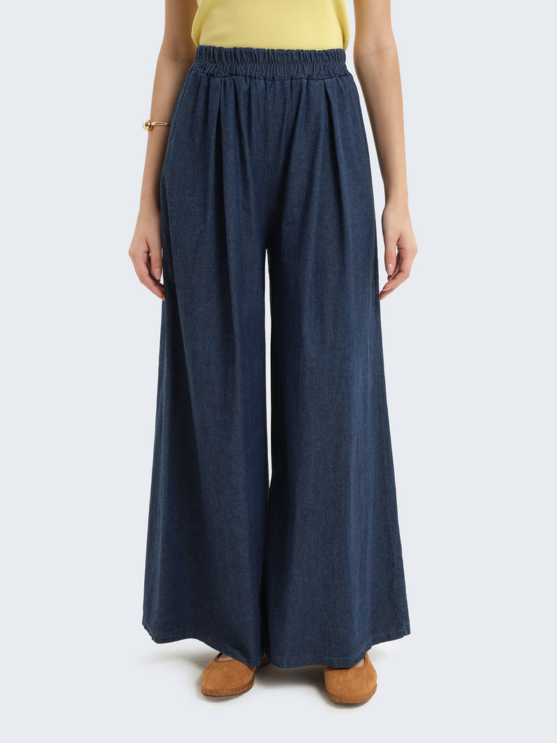 Pantaloni over in denim