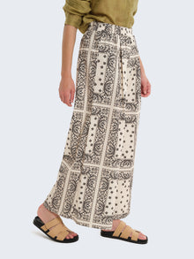 Pantaloni palazzo con stampa bandana