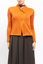 Asymmetrical jacket with buttons