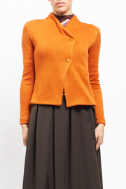 Asymmetrical jacket with buttons