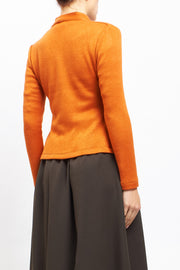Asymmetrical jacket with buttons