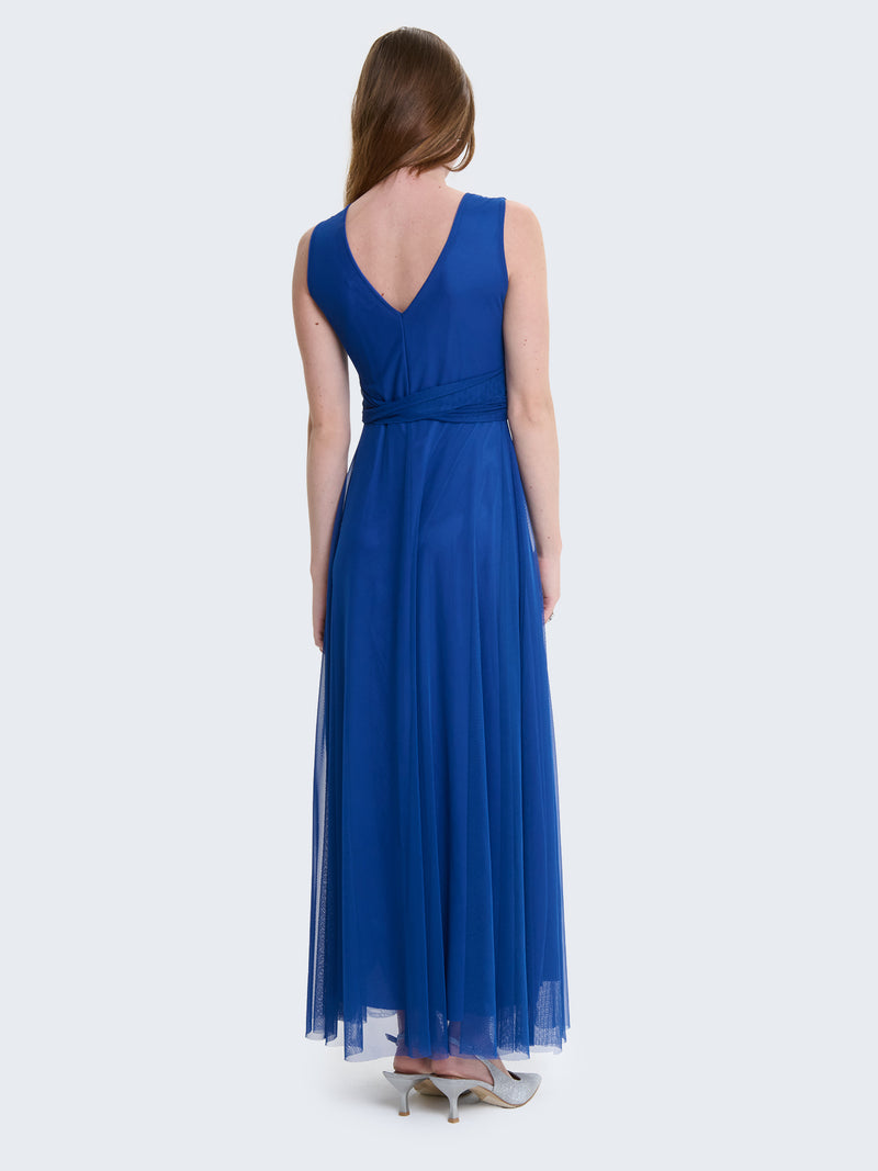 Abito lungo in tulle