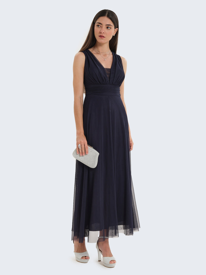 Abito lungo in tulle