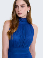 Abito in tulle con scollo all'americana
