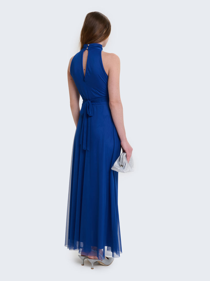 Abito in tulle con scollo all'americana