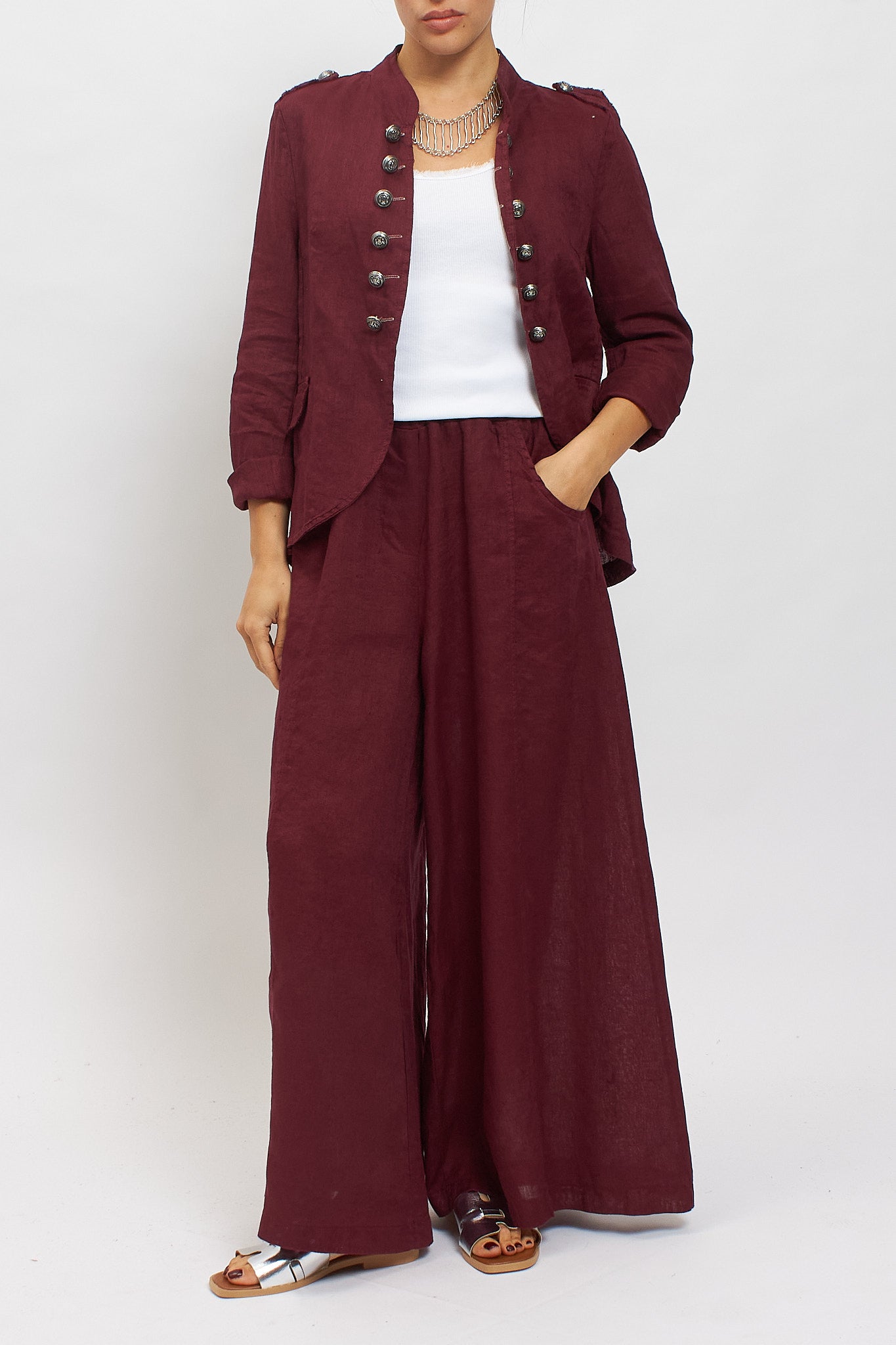 Giacca in lino in stile "Napoleone"
