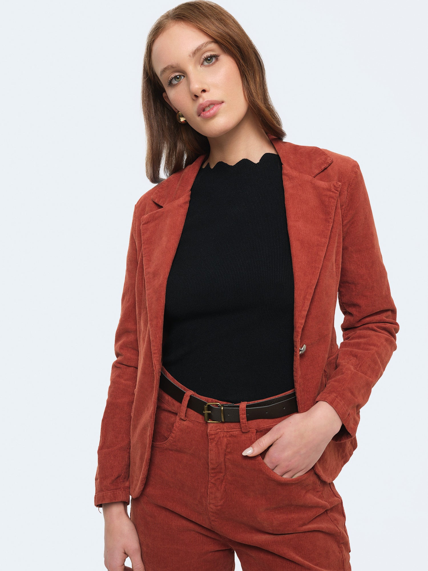 Giacca slim fit in velluto