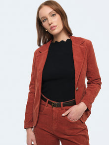 Giacca slim fit in velluto