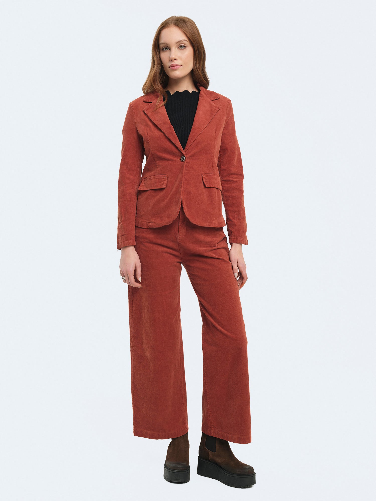 Giacca slim fit in velluto