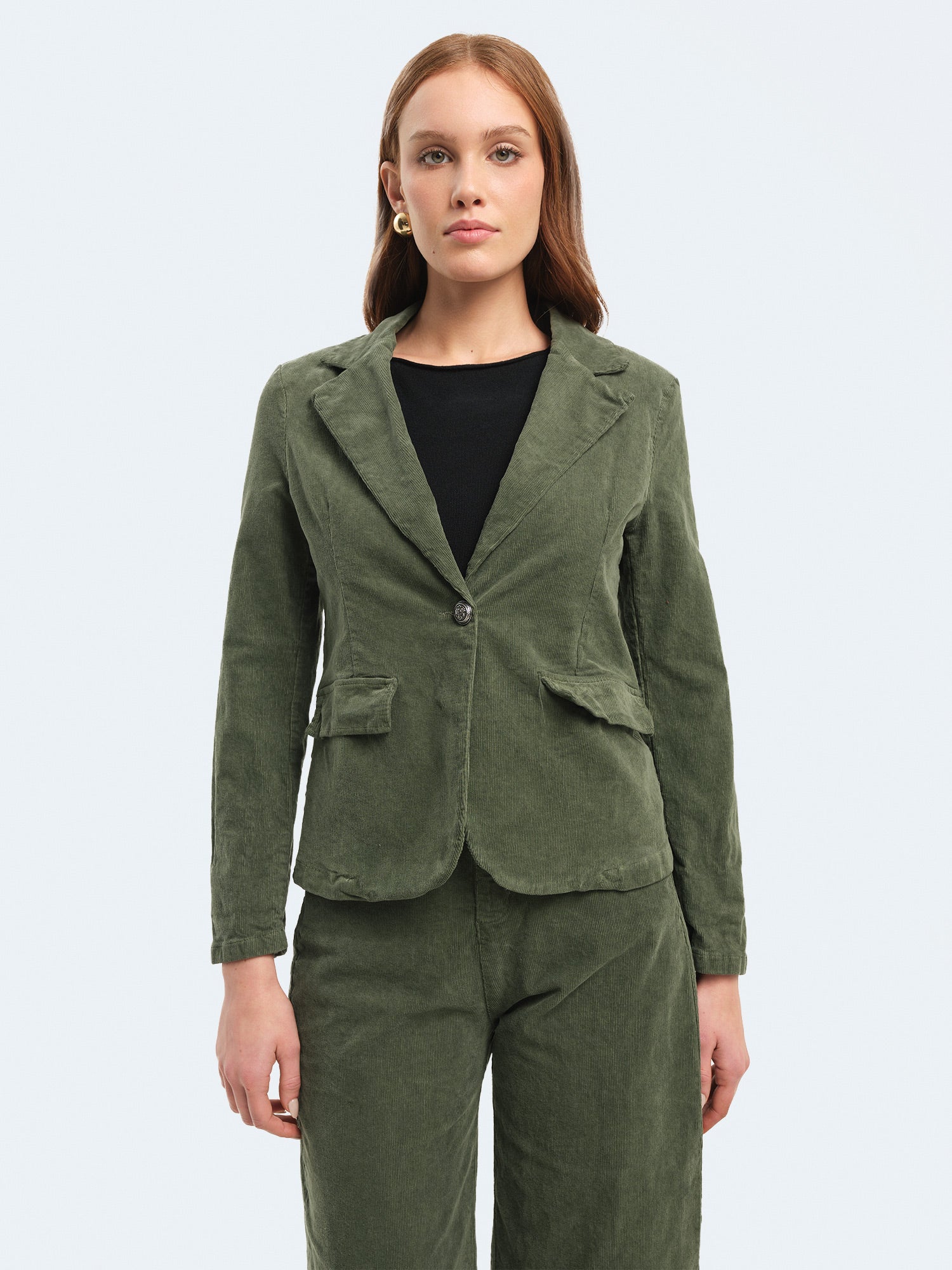 Giacca slim fit in velluto