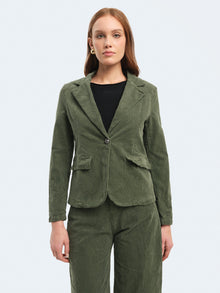 Giacca slim fit in velluto