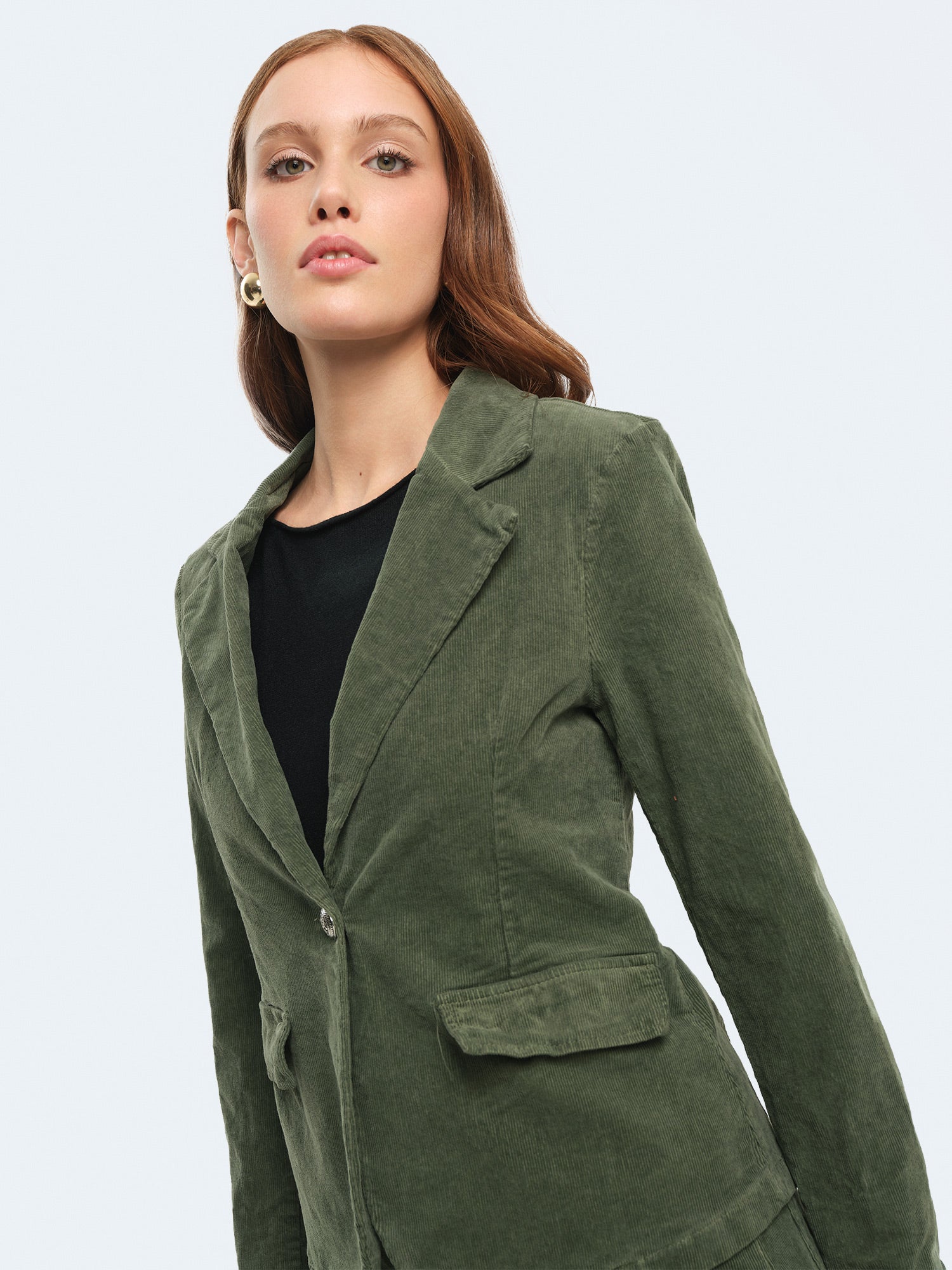 Giacca slim fit in velluto