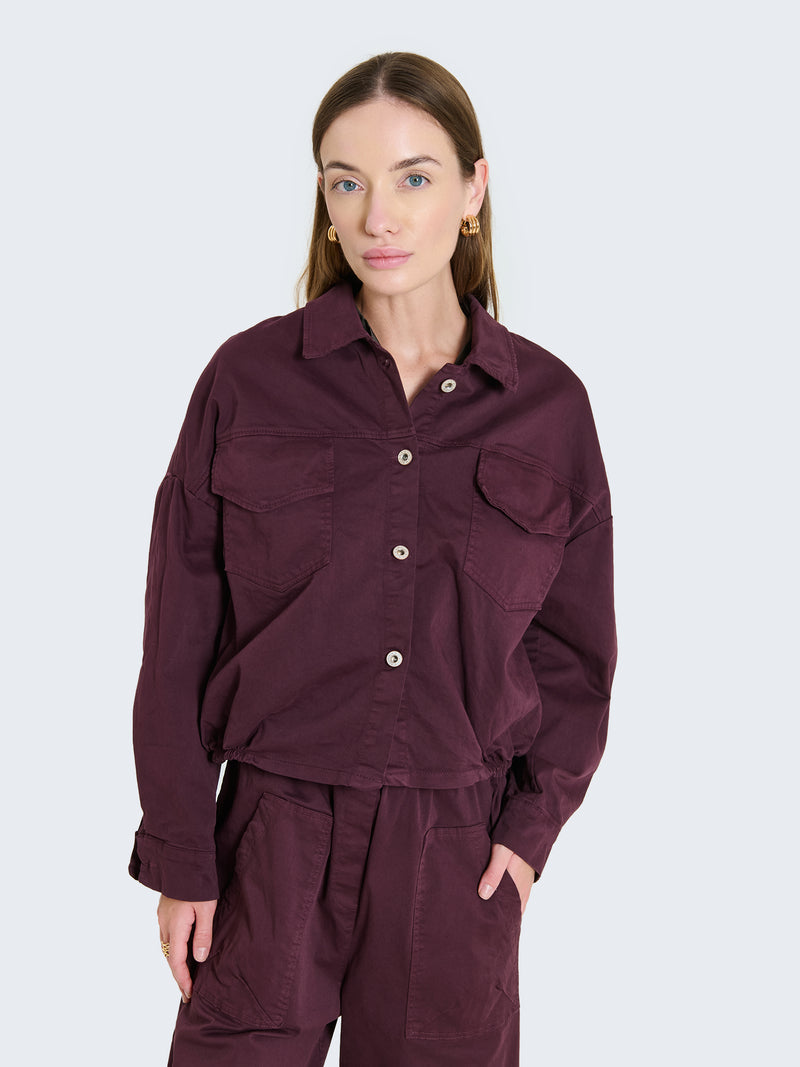 Giacca cropped in cotone